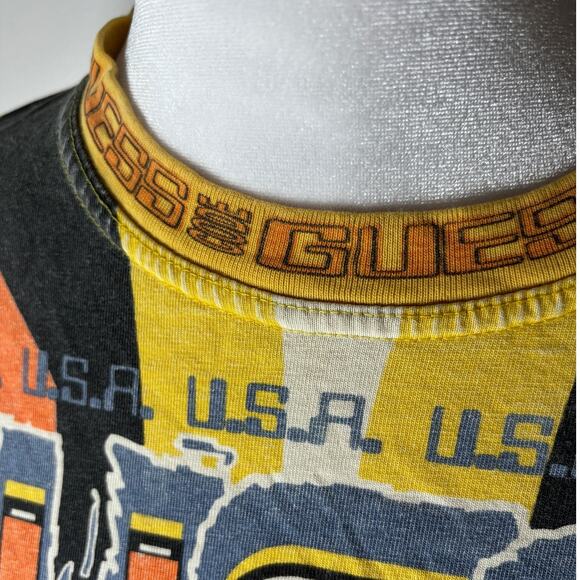 Rare Vintage GUESS Jeans USA XL Mixing Power Tshirt Tee Exclusive Design - Picture 5 of 10